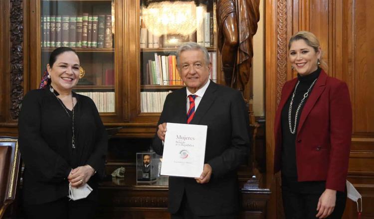 Se reúne Mónica Fernández Balboa con el presidente AMLO