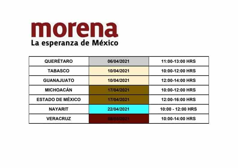 Elegirá Morena a sus candidatos a diputados locales plurinominales de  Tabasco el 10 de abril