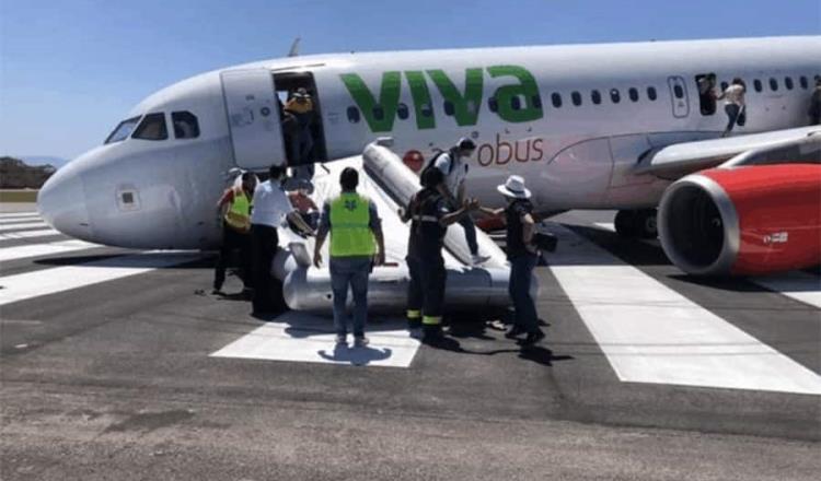 Falla avión de Viva Aerobus al intentar despegar, no hay heridos