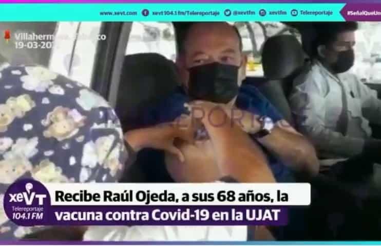 Se vacuna contra el covid Raúl Ojeda