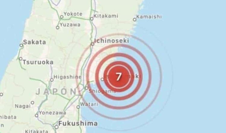 Emite Japón alerta de tsunami tras sismo de magnitud 7.2