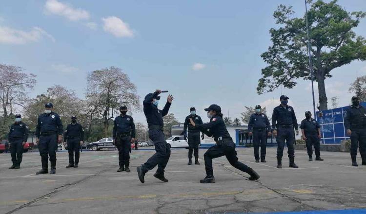 “Preparan” a policías de Tabasco en peleas cuerpo a cuerpo