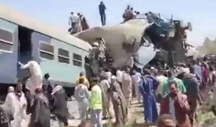 Choque de trenes en Egipto deja al menos 32 muertos y 66 heridos