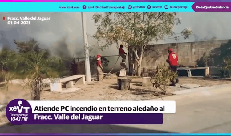 Reportan incendios en terrenos aledaños a fraccionamiento Valle del Jaguar