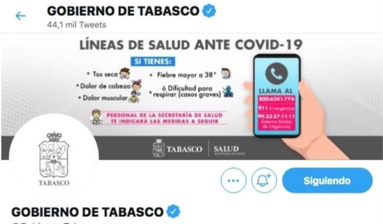 Por veda electoral cuentas oficiales del gobierno de Tabasco quitan colores para evitar que se les vincule con algún partido