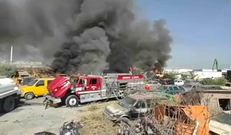 Reportan nuevo incendio en corralón de Monterrey