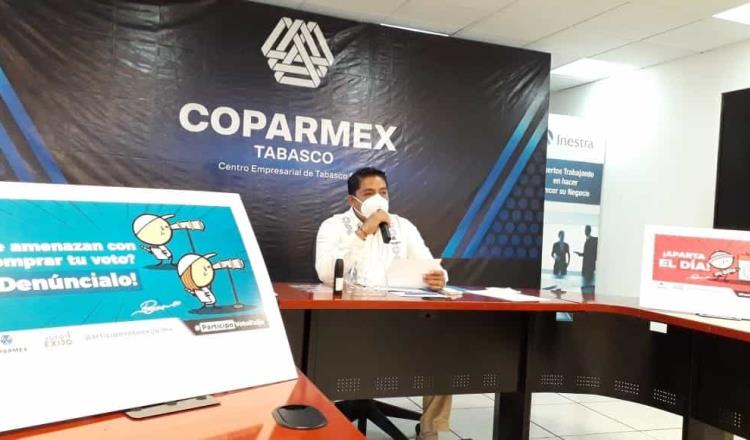 Presenta Coparmex Tabasco plataforma para incentivar la participación ciudadana en las elecciones