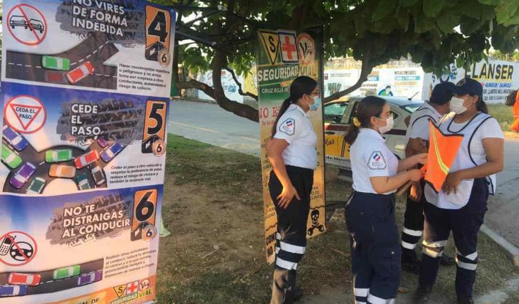 Realiza Cruz Roja Mexicana de la Juventud campaña de prevención de accidentes viales