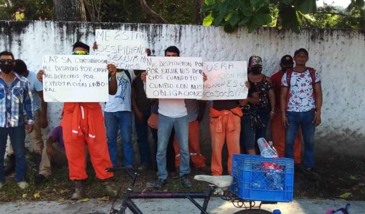 Despiden a trabajadores que pararon obras en Cunduacán tras denunciar explotación laboral