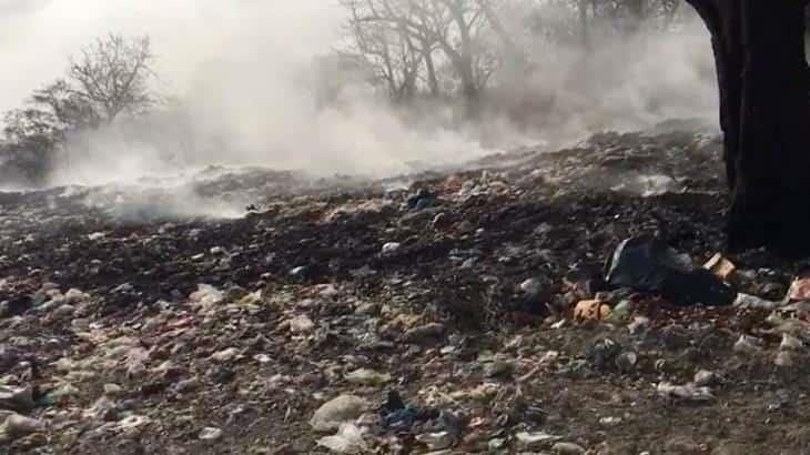 Continúa activo incendio en basurero de Nacajuca pero en menos intensidad: PC