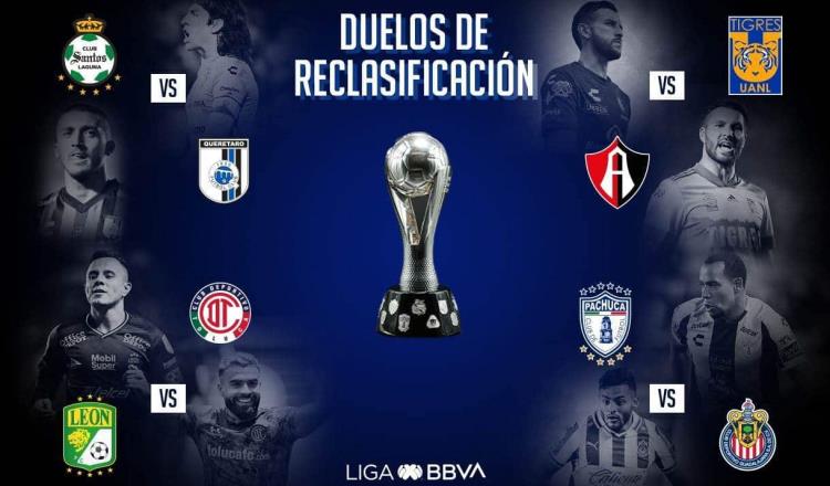 Se jugarán sábados y domingos juegos de reclasificación en la liga MX