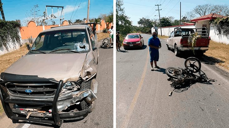 Mueren 2 jóvenes motociclistas tras impactarse contra una camioneta en Cárdenas