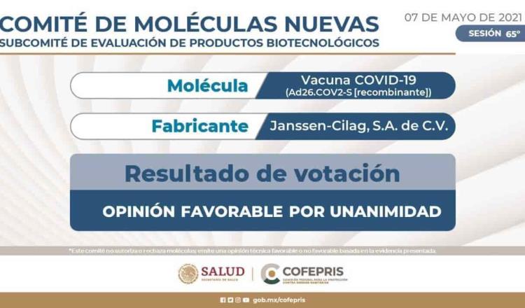 Cofepris recomienda aprobar uso de la vacuna de Johnson & Johnson en México 