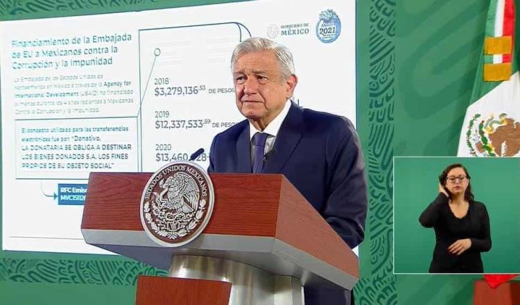 Presenta AMLO nota diplomática a EEUU para que retire financiamiento a “Mexicanos contra la corrupción”