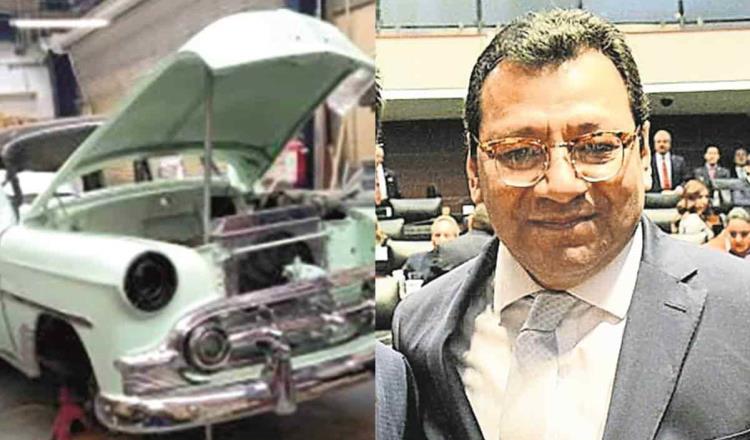 Magistrado usa taller de tribunal para restaurar sus autos clásicos 