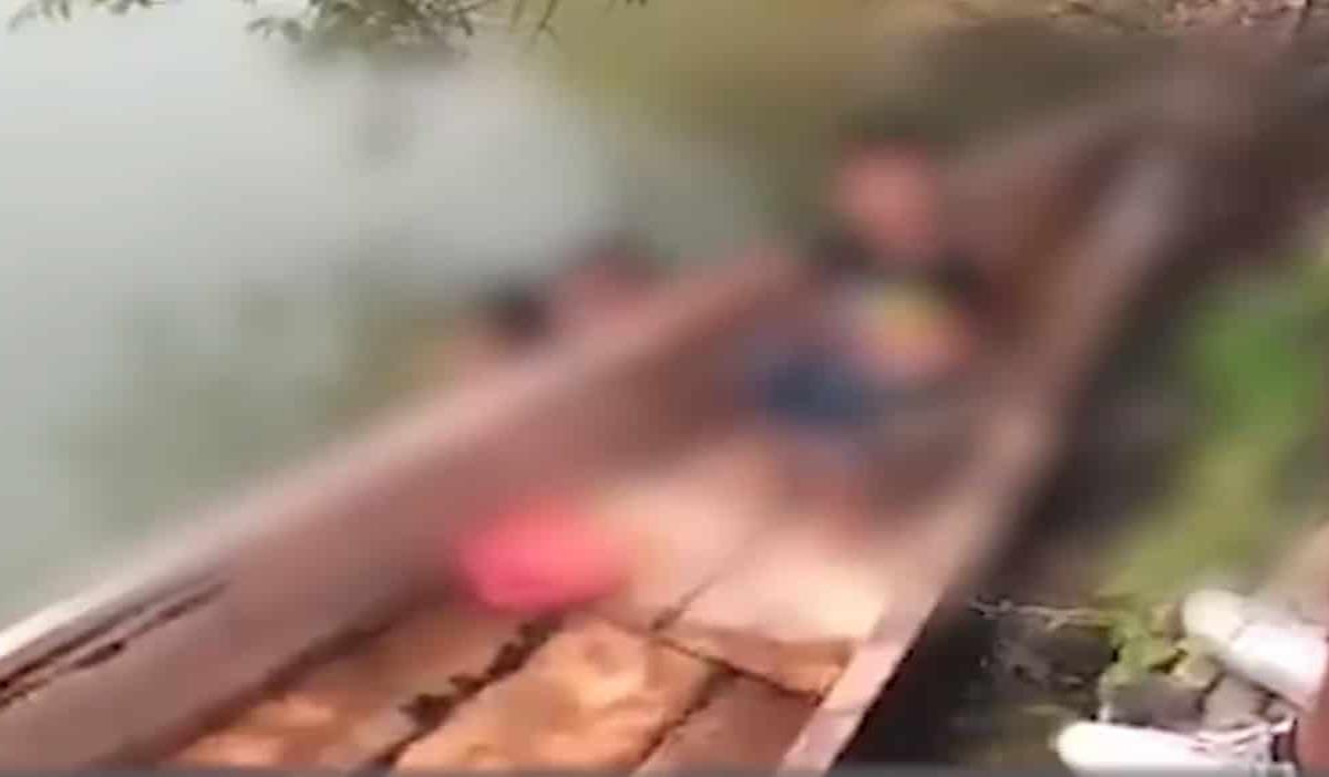 Exhiben a sujeto que se bañaba desnudo con una niña de 7 años en un río, en  Huimanguillo