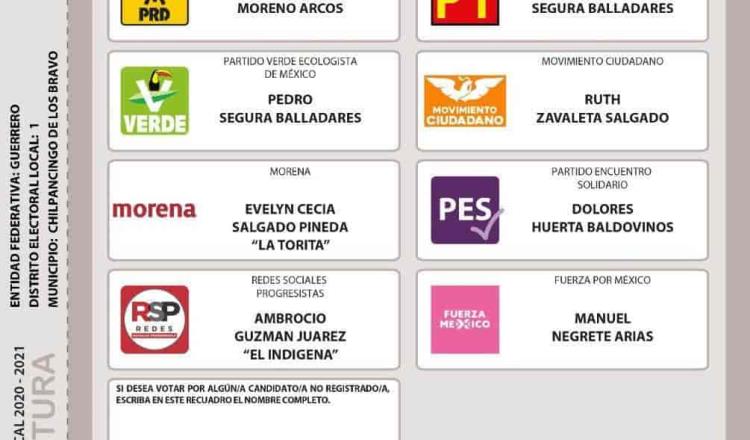 Evelyn Salgado aparece como “La Torita” en la boleta electoral de Guerrero