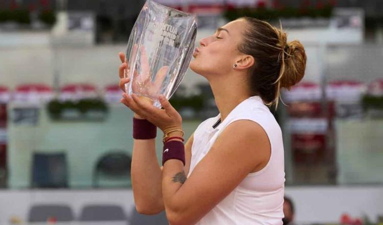 Sabalenka salta al cuarto lugar de la WTA tras victoria en Madrid