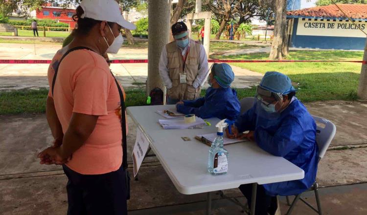 Reubica Salud módulos de pruebas rápidas COVID en Nacajuca