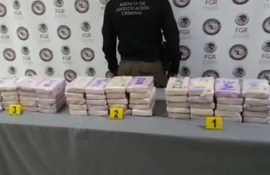 Incautan 60 kilos de cocaína en una empresa de paquetería en Nuevo León