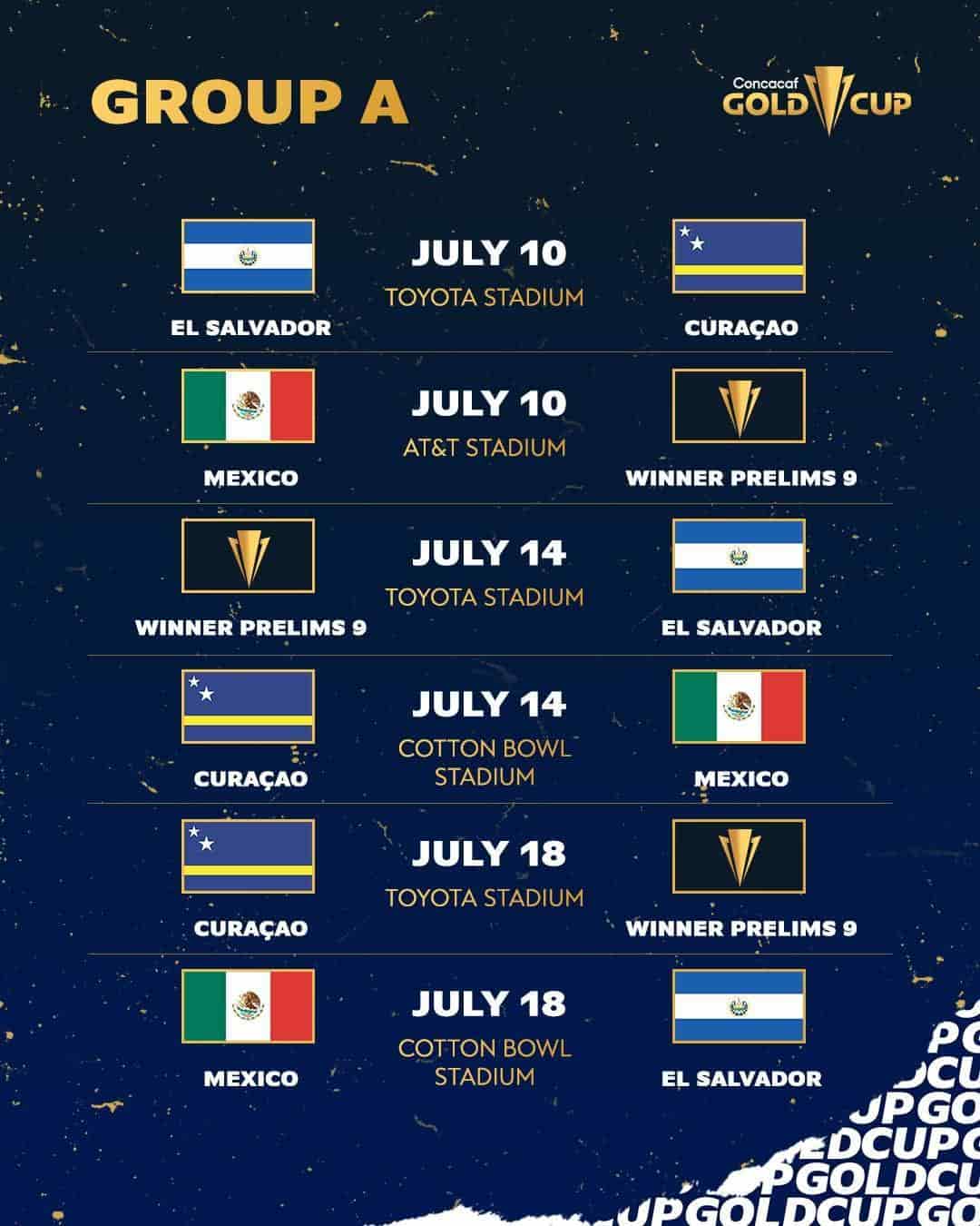 Concacaf publica calendario de la Copa Oro 2021; México arranca el 10
