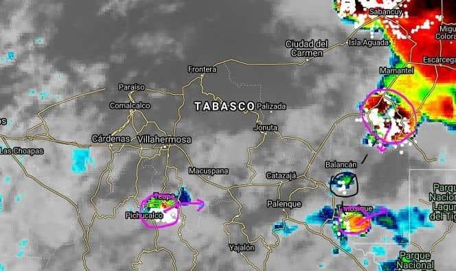 Pronostican lluvias fuertes para Balancán en la noche de este viernes