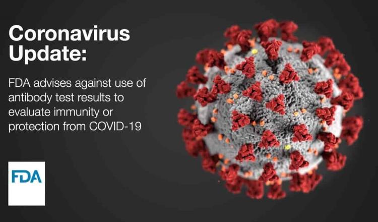 Pruebas de anticuerpos del SARS-CoV-2 no deben usarse para evaluar la inmunidad contra el COVID, advierte la FDA