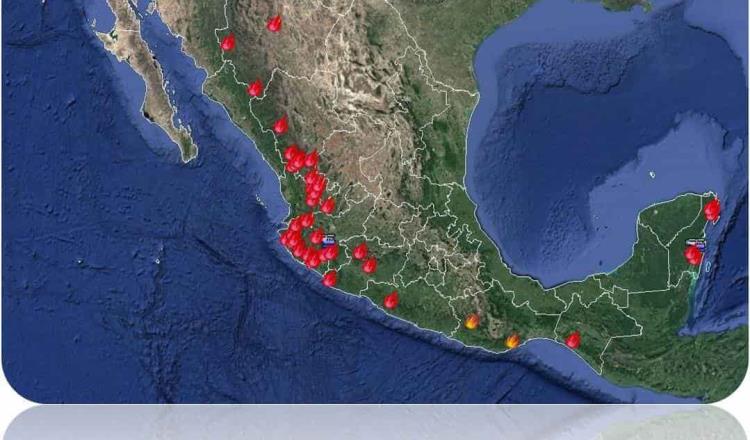 Contabiliza CONAFOR 43 incendios forestales activos en 10 estados; hay más de 5 mil hectáreas afectadas