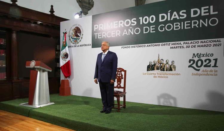 Rechaza Obrador haber incurrido en propaganda electoral con informe por los 100 días del tercer año de su gobierno