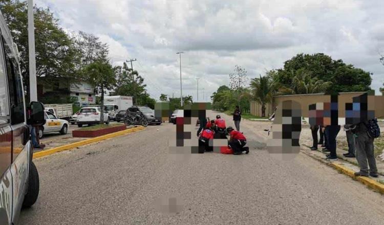 Muere motociclista tras ser impactado por un auto en la Villahermosa-Macuspana