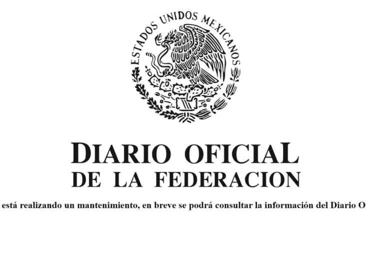 Dan Mantenimiento Al Portal Web Del Diario Oficial De La Federación