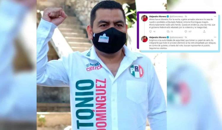 Denuncia PRI ataque armado en casa de su candidato a diputado federal por Morelos 