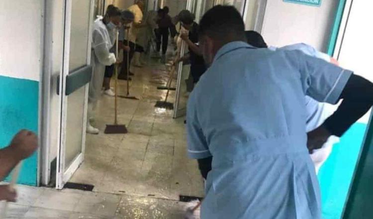 Lluvias registradas en Ecatepec inundan hospital y un centro comercial