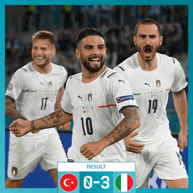 Italia arranca la Eurocopa con goleada a Turquía