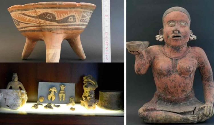 Devuelven alemanes a México, 34 piezas arqueológicas; destacan vasijas, sellos y figuras