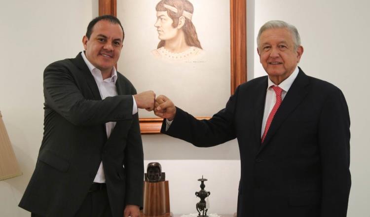 Obrador se reúne con Cuauhtémoc Blanco en Palacio Nacional