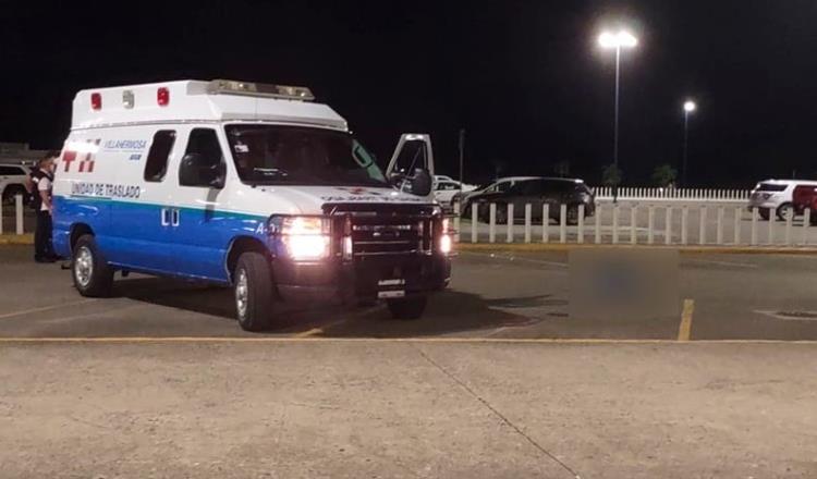 Muere hombre en estacionamiento del Aeropuerto de Villahermosa