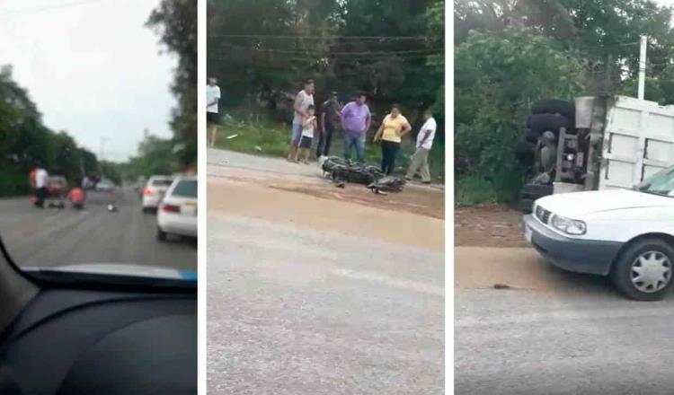 Reportan grave a motociclista accidentado en la Villahermosa-Nacajuca
