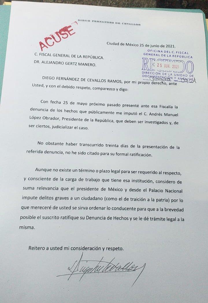 Fernández de Cevallos reclama a FGR que no lo ha citado a ratificar su denuncia por dichos de AMLO en su contra