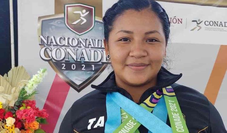 Pilar del Carmen Díaz gana tres medallas para Tabasco en los Juegos Nacionales Conade
