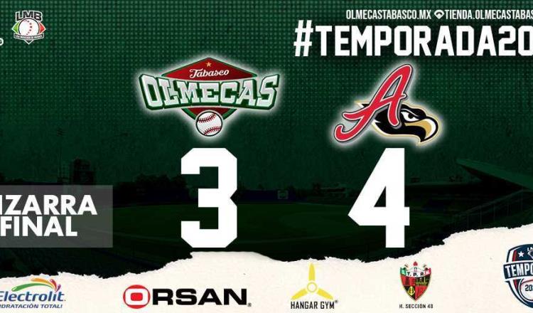 Olmecas caen 4-3 ante el Águila de Veracruz en el primero de la serie