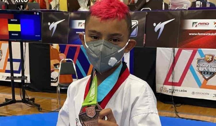 Gana Emilio Ramsés Brito bronce para Tabasco en Taekwondo