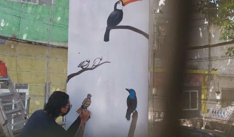 ¡No más aves en cautiverio! Rescatan identidad del parque Los Pajaritos con mural de cuatro caras