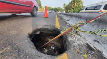 Revisarán Ayuntamiento y empresa a cargo del distribuidor de Universidad el socavón en Ruiz Cortines