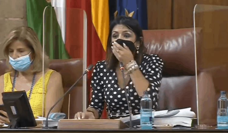 Rata irrumpe en sesión del Parlamento de Andalucía en España