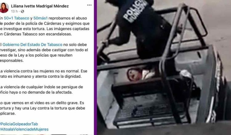 Reprueba Colectivo “50 + 1” abuso policial contra mujer en Cárdenas