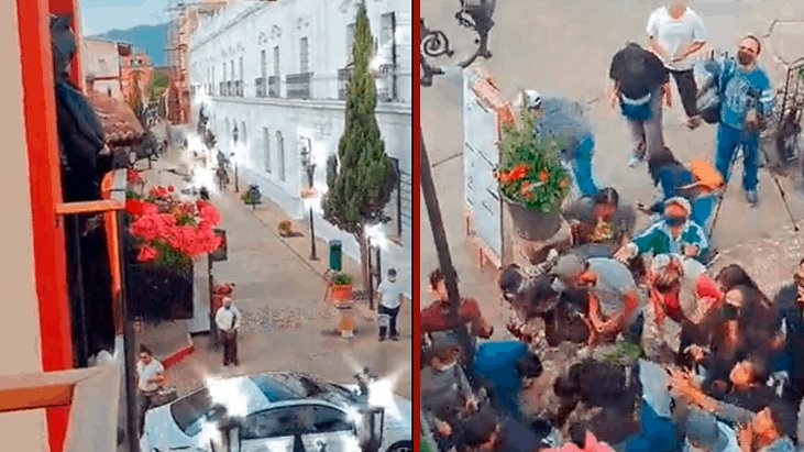 “Batman chiapaneco” lanza dinero desde un balcón en San Cristóbal de Las Casas 