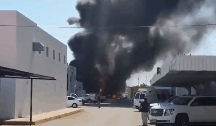 Se incendia bodega de la FGR en Culiacán, Sinaloa 