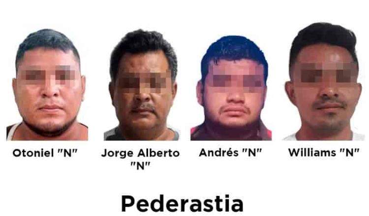 Detiene FGE a cuatro presuntos pederastas en Cárdenas y Centro
