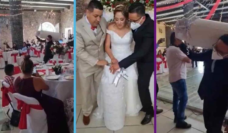 Regalan a recién casados un tanque de gas… y se vuelven virales